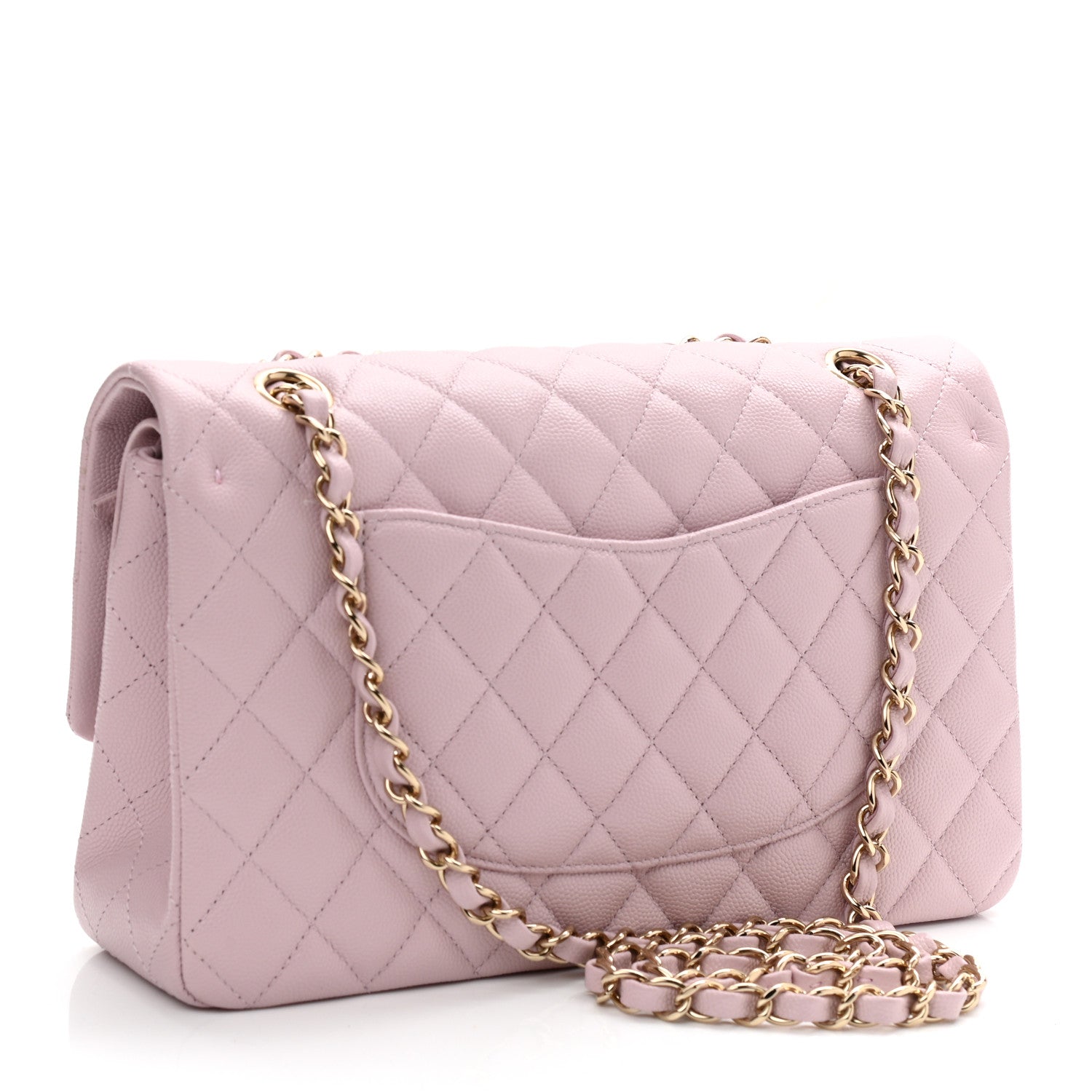 Chanel Caviar Quilted Medium Double Flap Light Pink 3 of 10