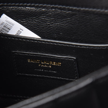 Saint Laurent Lambskin Matelasse Monogram Small Vicky Chain Bag Black 8 of 12