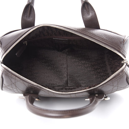 Christian Dior Calfskin Cannage Handbag Dark Brown 5 of 12