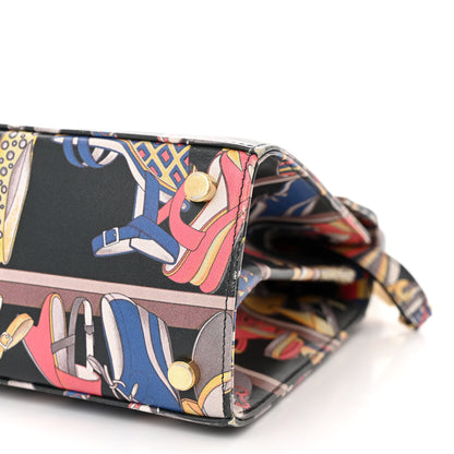 Salvatore Ferragamo Calfskin Printed Small Iconic Top Handle Bag Multicolor 10 of 10