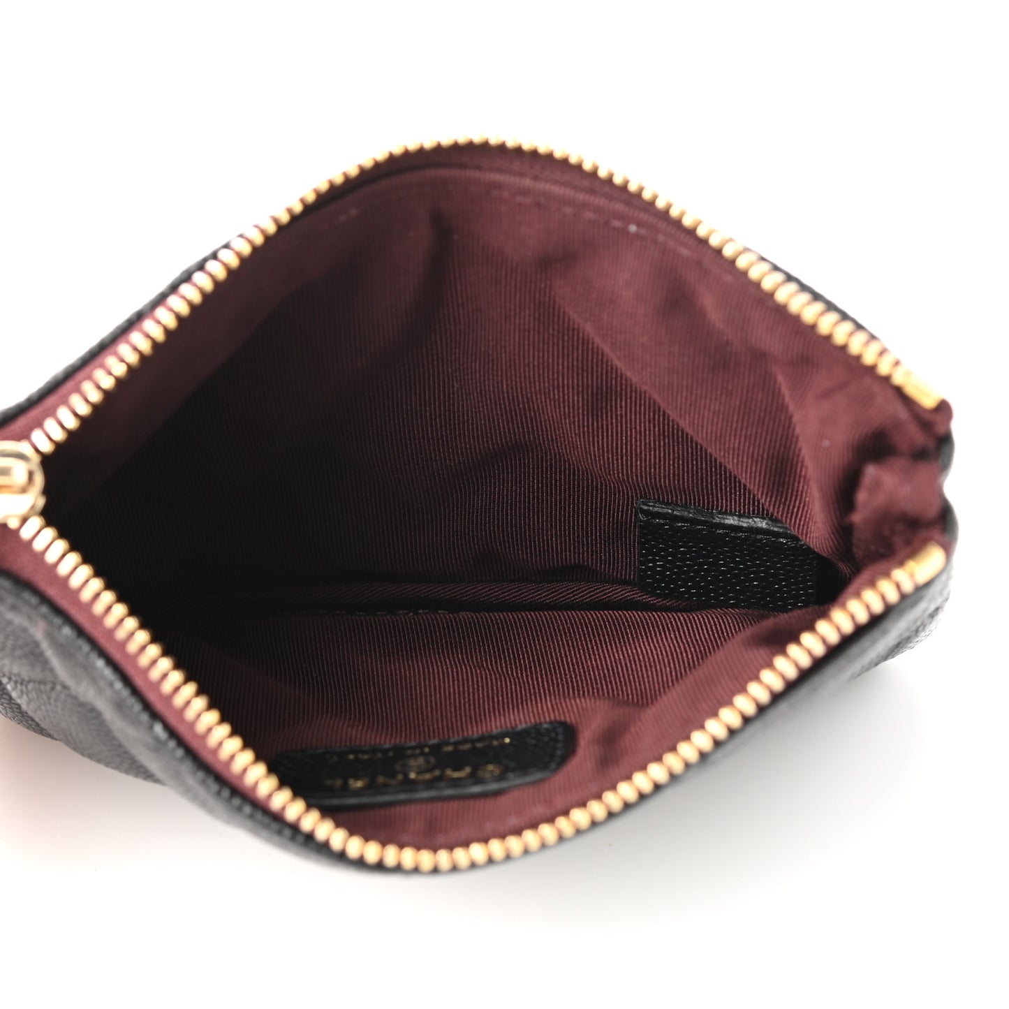 Caviar Quilted Small Cosmetic Case Black