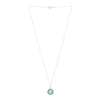 Tiffany Sterling Silver Enamel Boy Pendant Necklace Blue 3 of 5