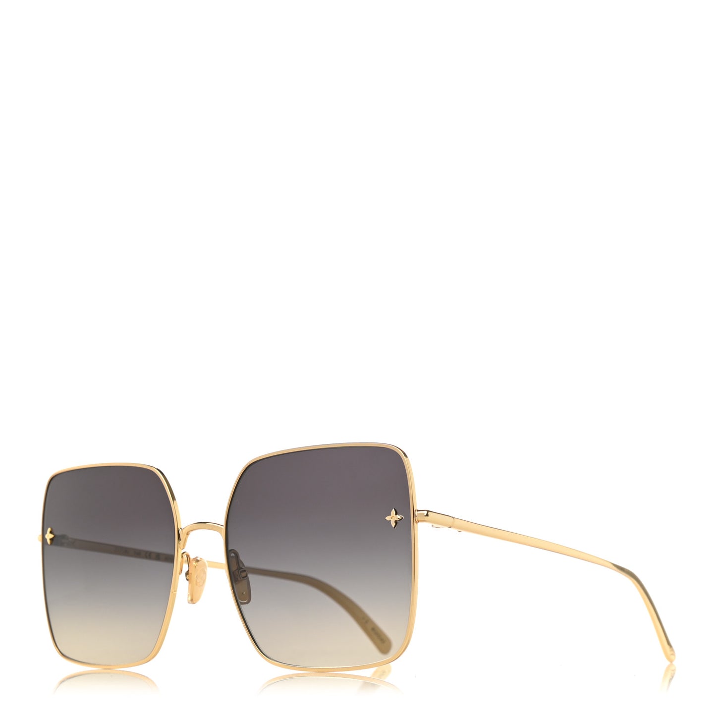 Metal LV Square Charm Sunglasses Z1718U Black