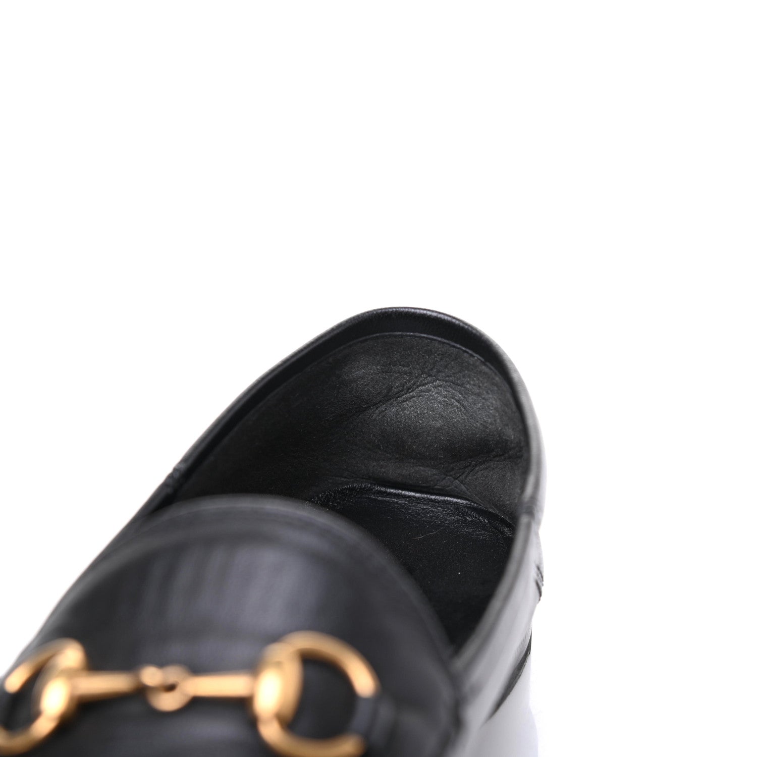 Gucci Lambskin Womens Brixton Horsebit Loafers 36 Black 17 of 19