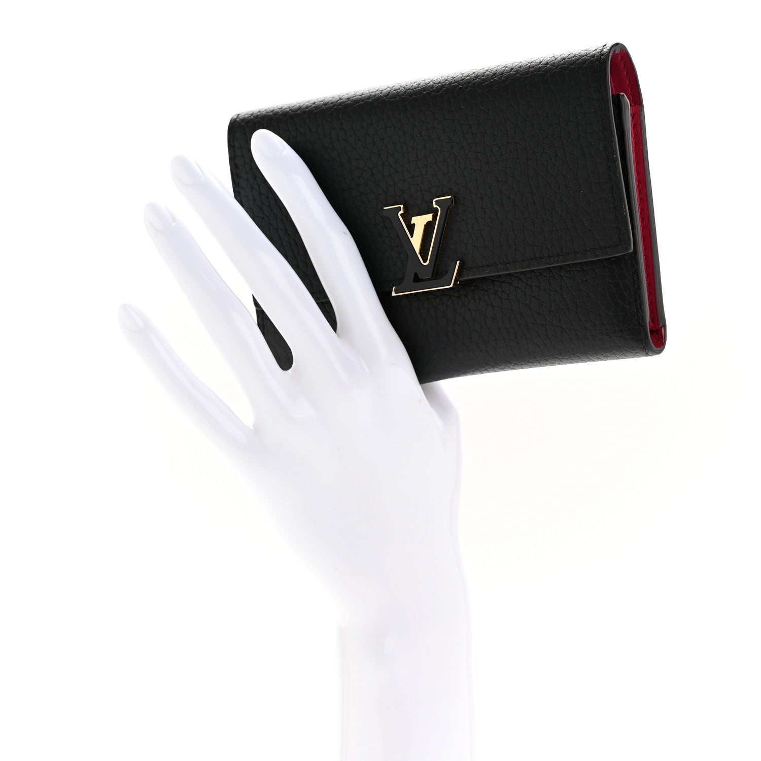 Louis Vuitton Taurillon Capucines Compact Wallet Black 4 of 16