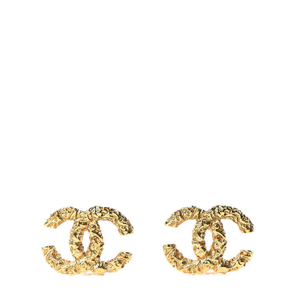 Chanel Textured CC Clip On Earrings Gold 1 of 4