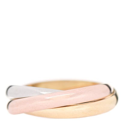 Cartier 18K Pink Yellow White Gold Small Trinity Ring 50 5.25 1 of 5