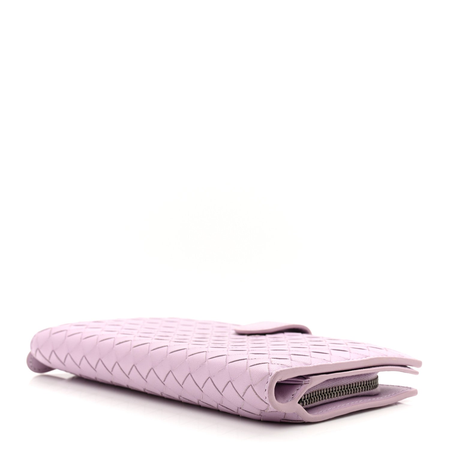 Bottega Veneta Nappa Intrecciato Continental Snap Wallet Lilac 4 of 8
