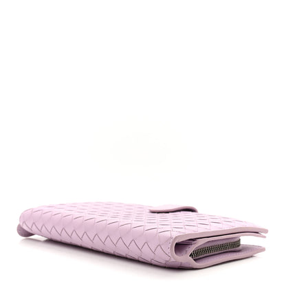 Bottega Veneta Nappa Intrecciato Continental Snap Wallet Lilac 4 of 8