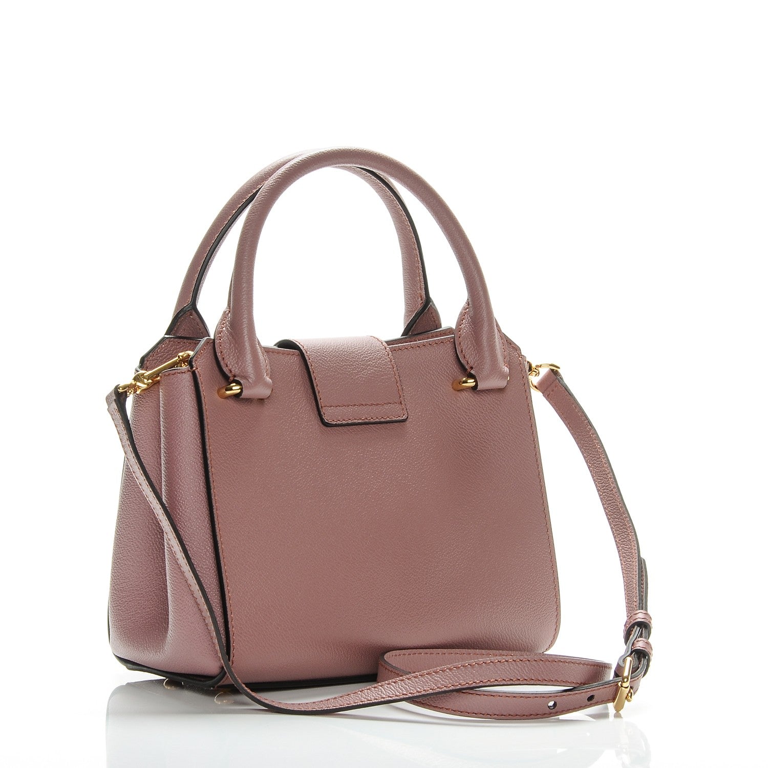 Burberry Soft Grain Calfskin Small Buckle Tote Dusty Pink 4 of 9