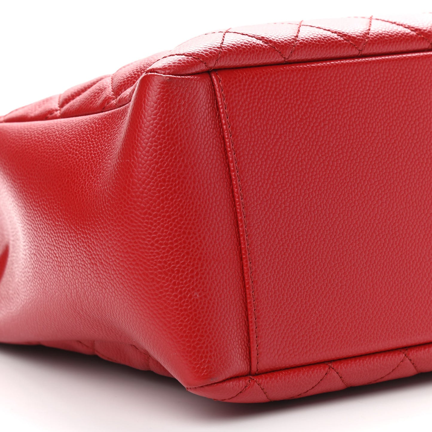 Caviar Quilted Grand Shopping Tote GST Red