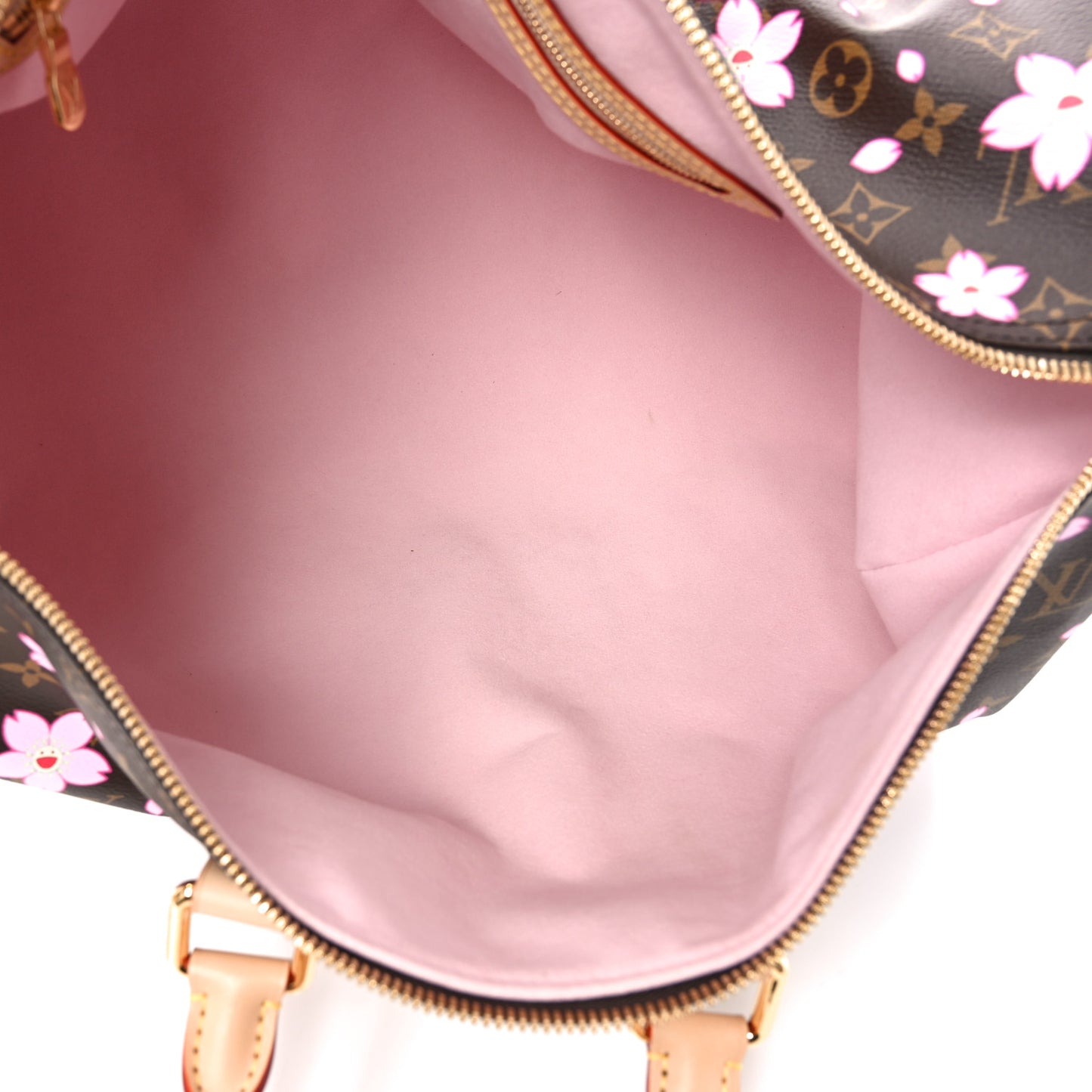 LV X TM Monogram Cherry Blossom Keepall Bandouliere 45 Sakura Brown