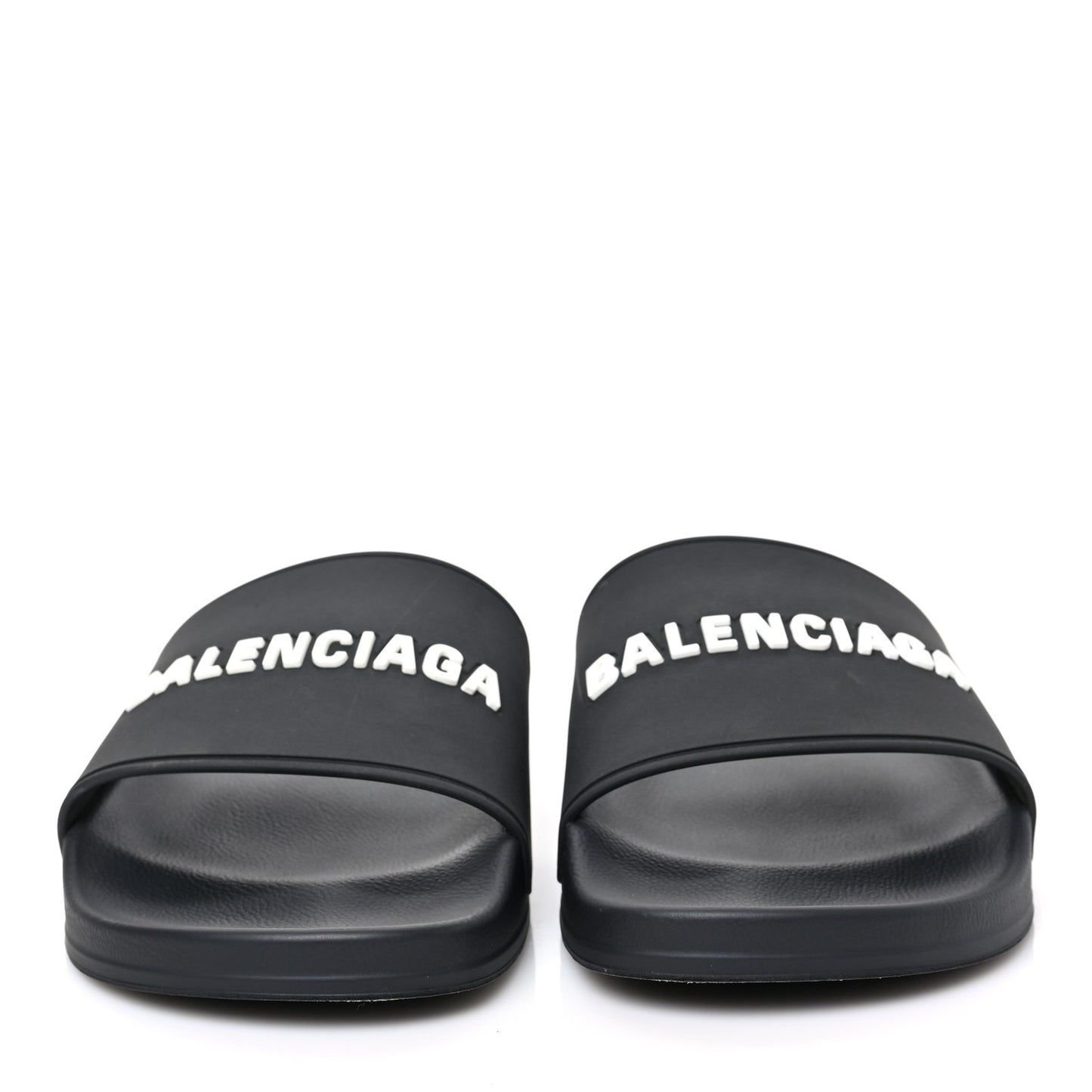 Rubber Mens Logo Pool Slide Sandals 42 Black
