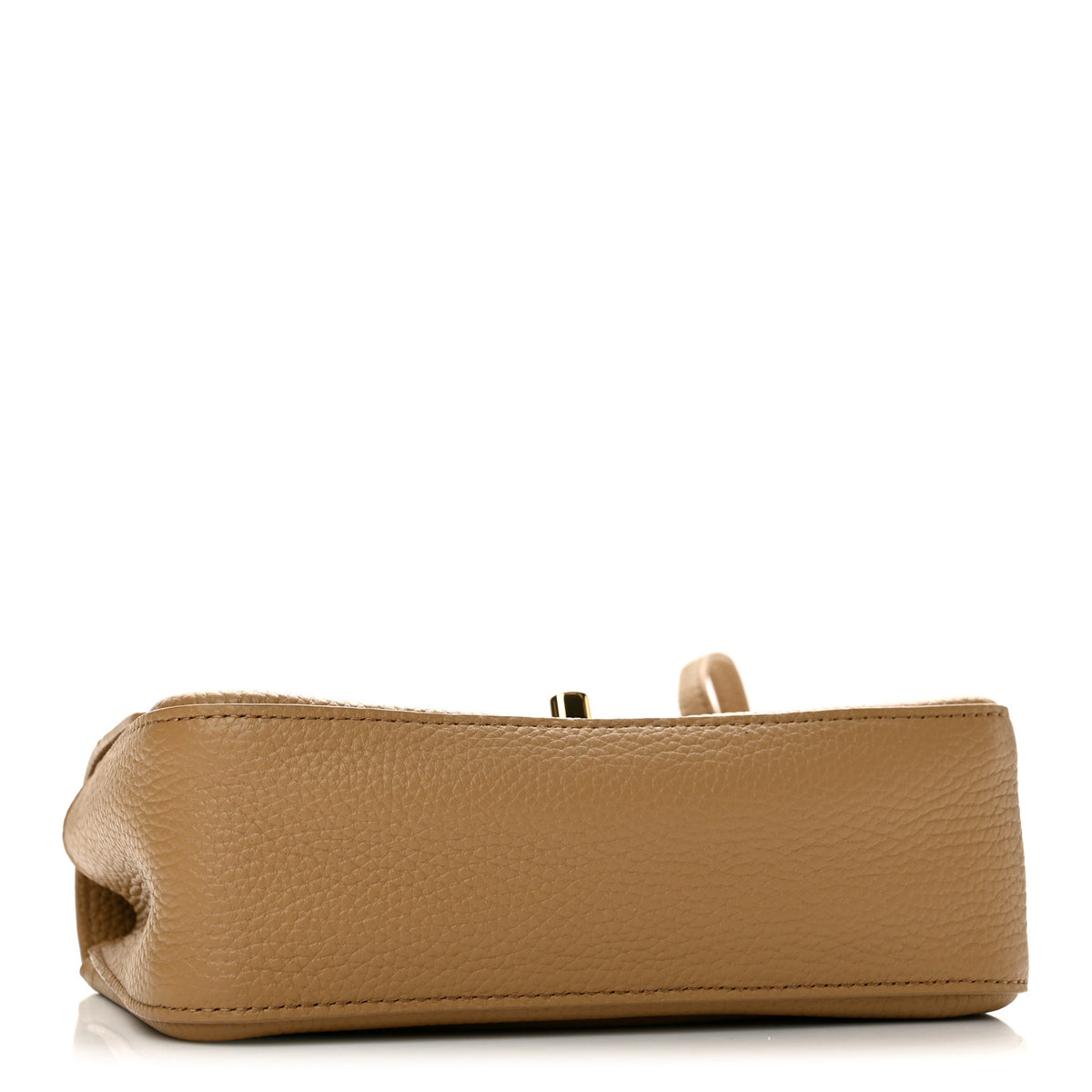 Grained Calfskin Mini Souplissimo Maxi Flap Dark Beige