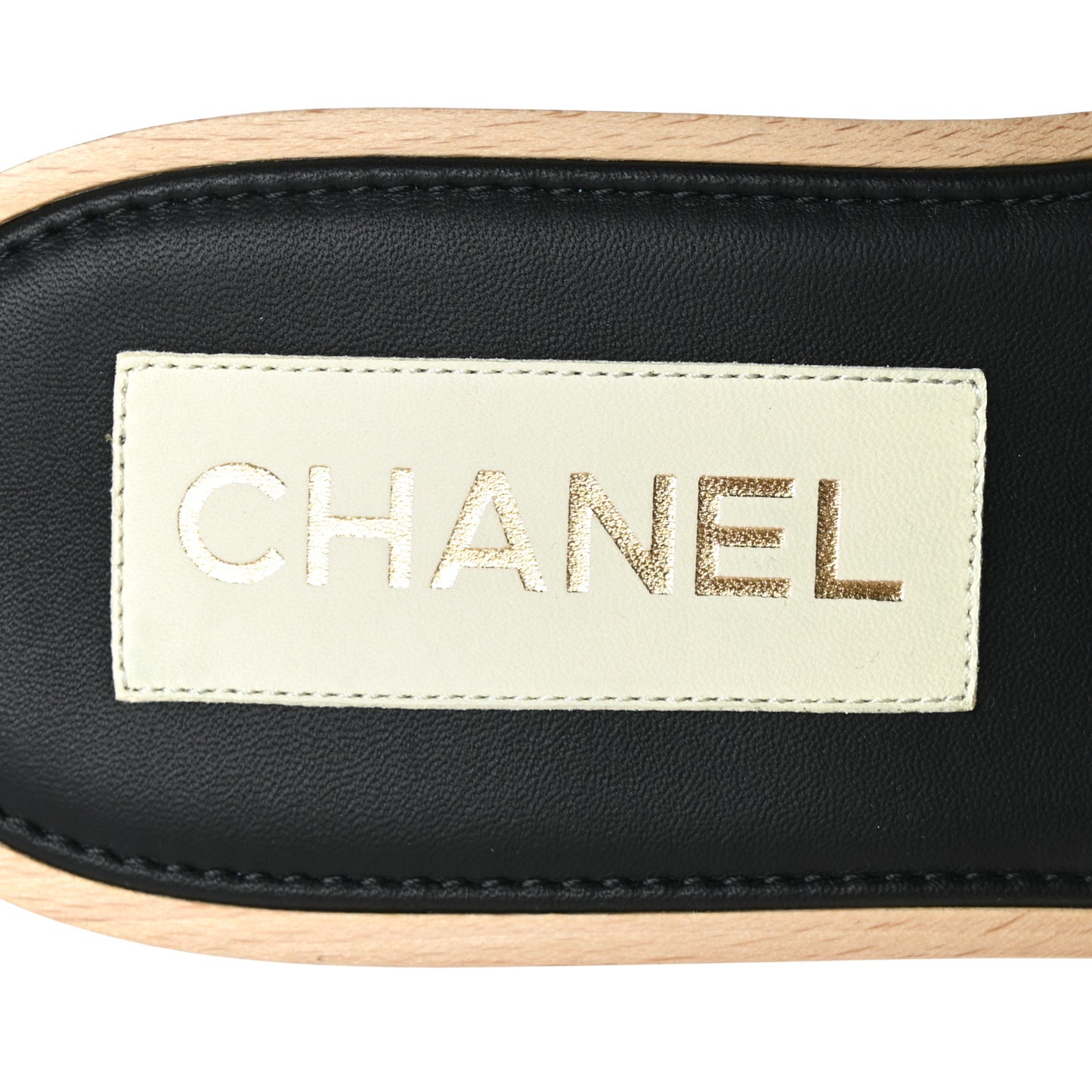Lambskin Quilted CC Slip On Platform Sandals 41 Black