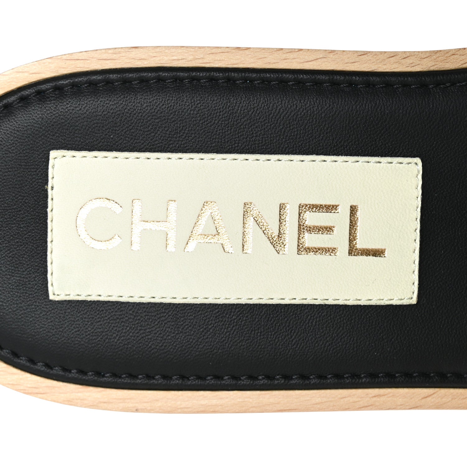 Chanel Lambskin Quilted CC Slip On Platform Sandals 41 Black 7 of 8