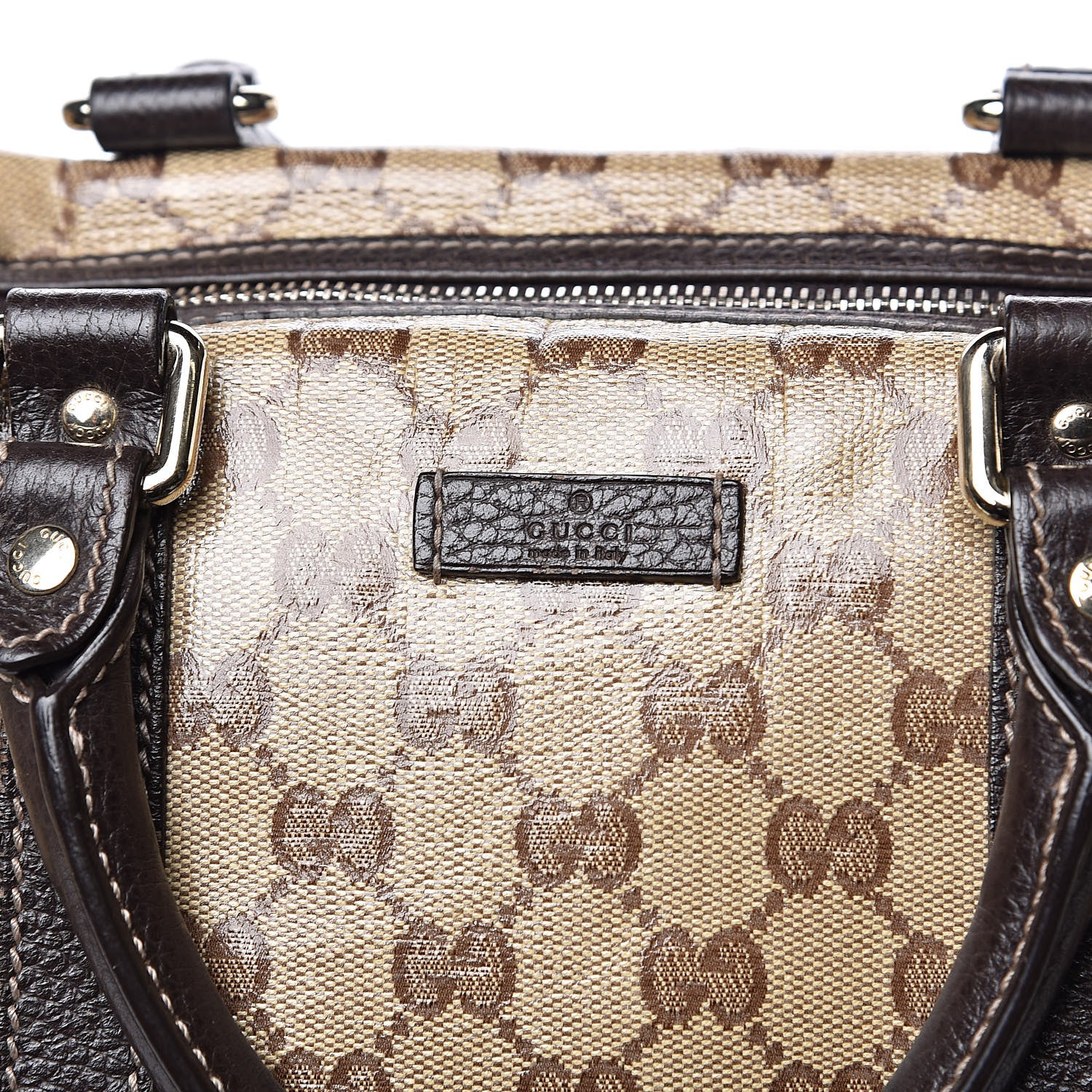 Gucci Crystal Monogram Medium Joy Boston Dark Brown 13 of 16