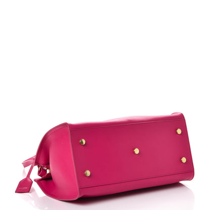 Saint Laurent Calfskin Small Monogram Cabas Fuchsia 4 of 7