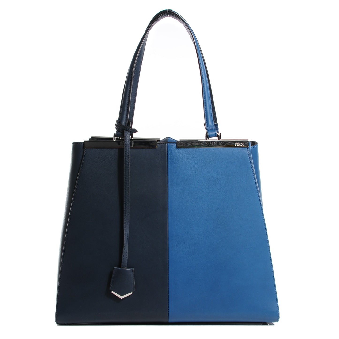 Vitello Bi-Color Large 3Jours Tote Lavagna Cobalto