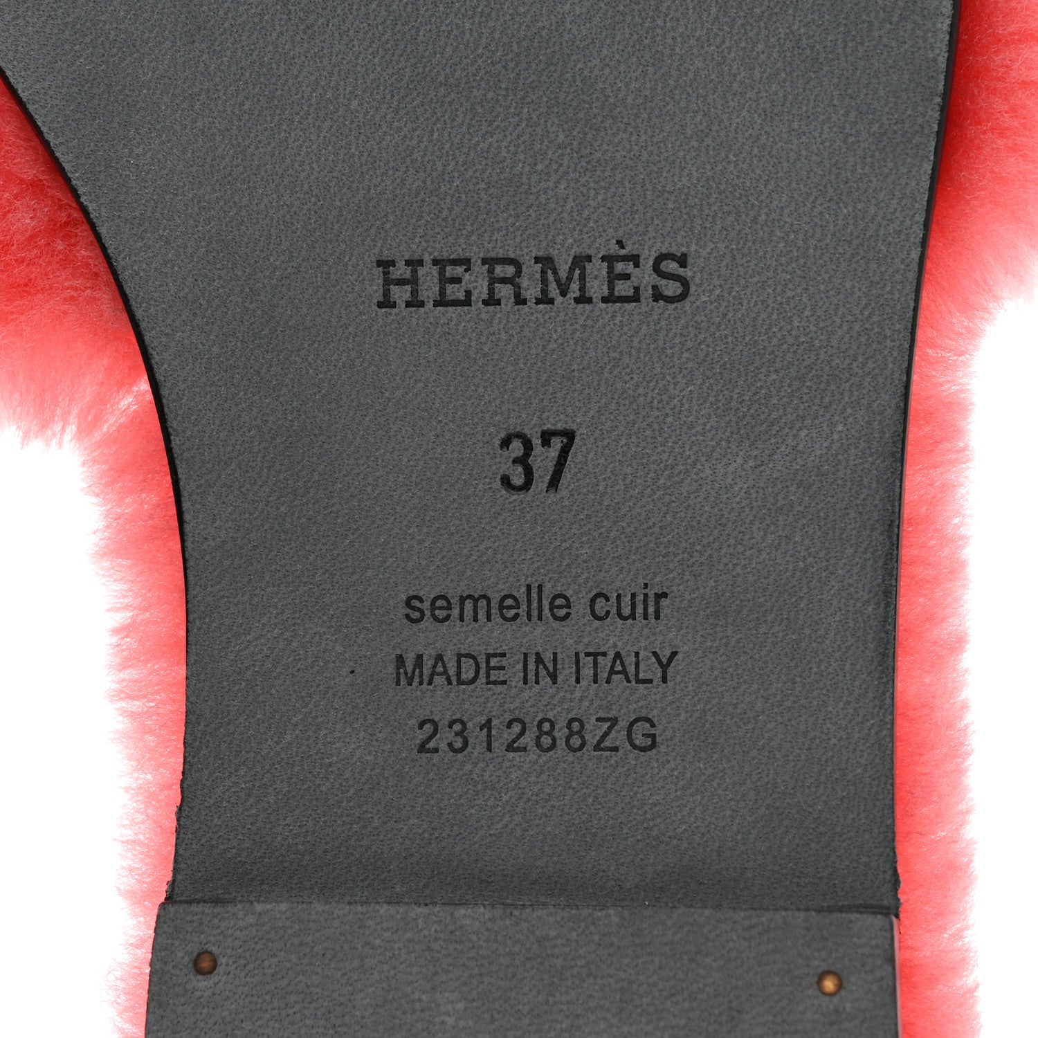 Hermes Woolskin Oran Sandals 37 Rose Du Desert 7 of 8
