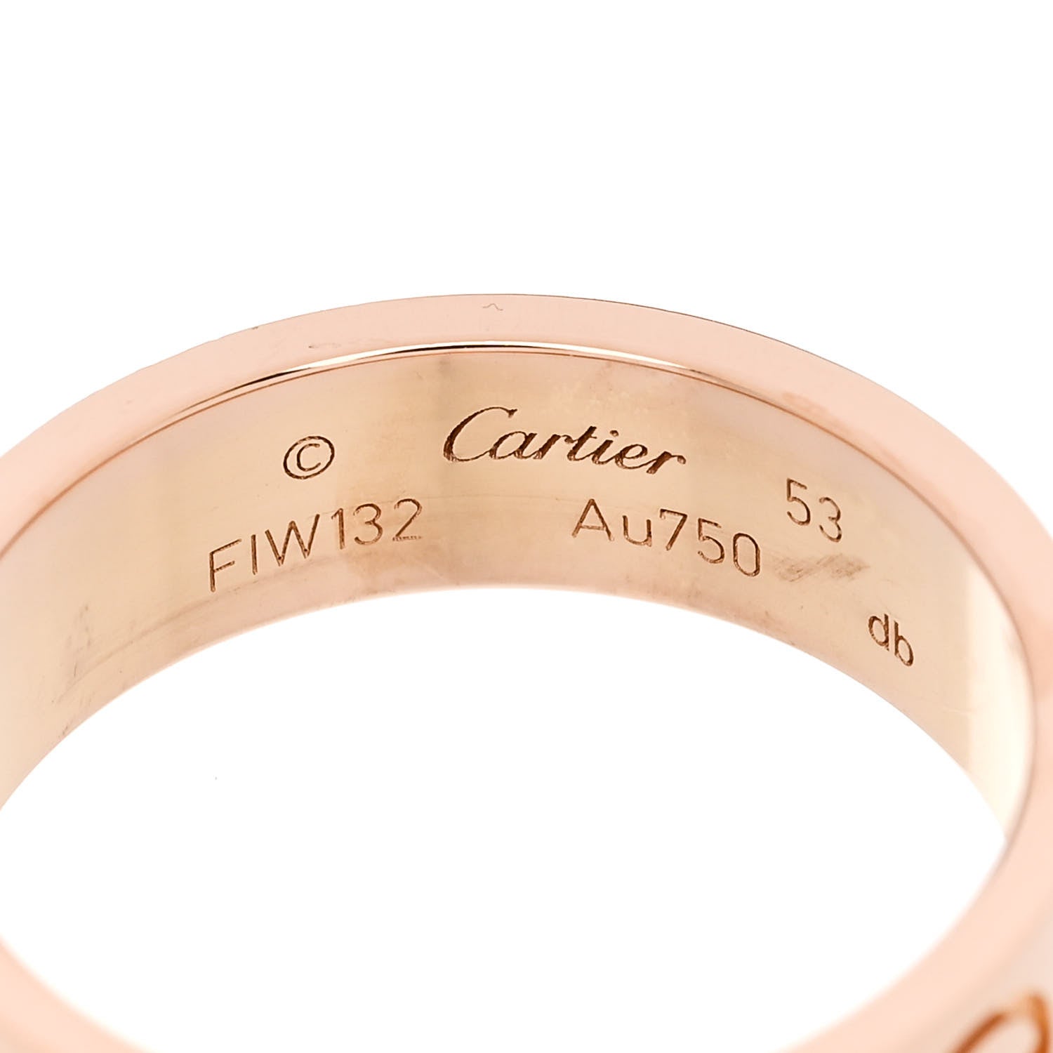 Cartier 18K Pink Gold 5.5mm LOVE Ring 53 6.5 4 of 5
