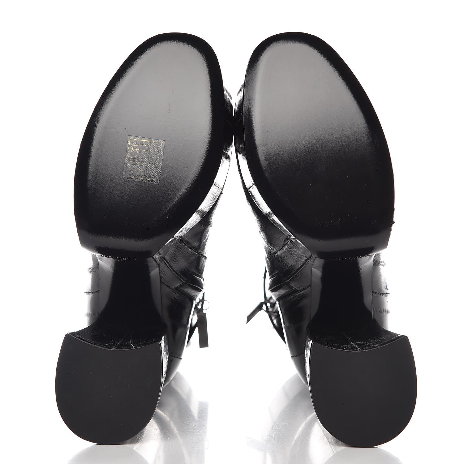 Saint Laurent Shiny Eel Billy 140 Platform Boots 38 Black 5 of 9