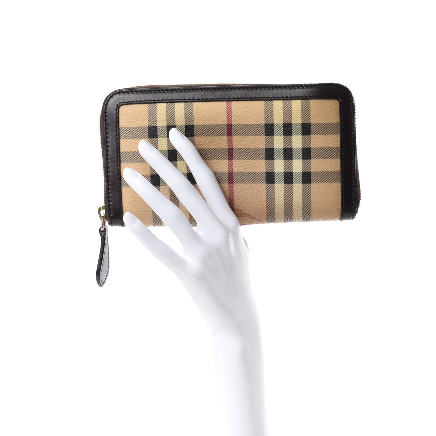 Haymarket Check Large Ziggy Zip Around Wallet Chocolate