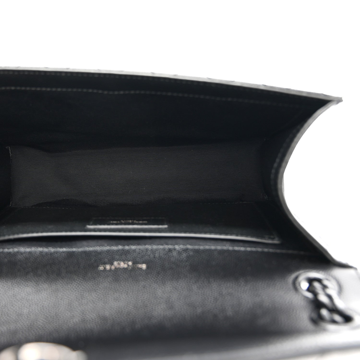 Saint Laurent Grain De Poudre Textured Mixed Matelasse Triquilt Medium Monogram Monochrome Satchel Black 9 of 19