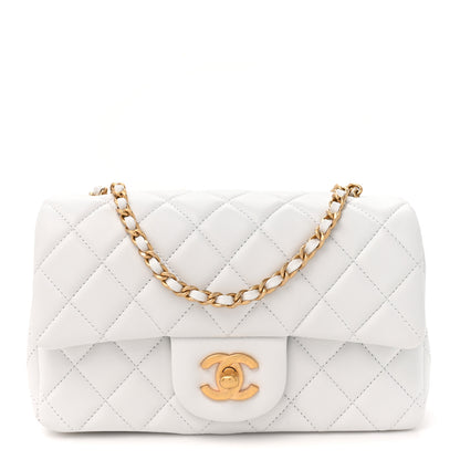 Chanel Lambskin Quilted Mini Rectangular Pearl Crush Flap White 1 of 10