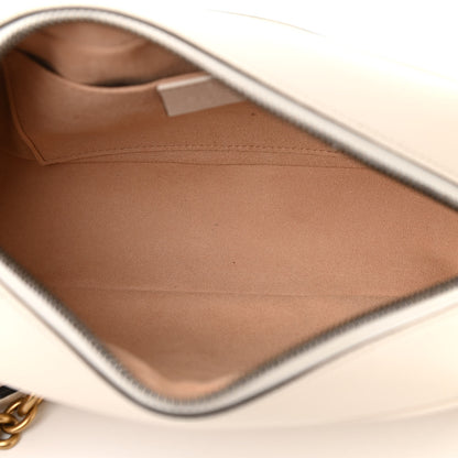 Gucci Calfskin Matelasse Small GG Marmont Chain Shoulder Bag White 5 of 10