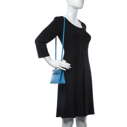 Hermes Chevre Mysore Mini Kelly Sellier 20 Bleu Zanzibar 2 of 30