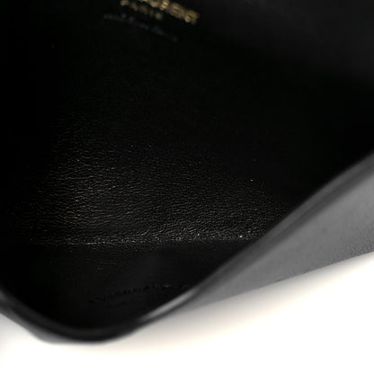 Saint Laurent Lambskin Chevron Quilted Small Loulou Black 9 of 13