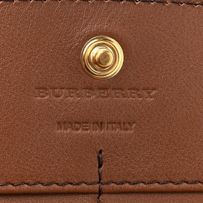 Burberry Grainy Calfskin House Check Continental Wallet Tan 6 of 7