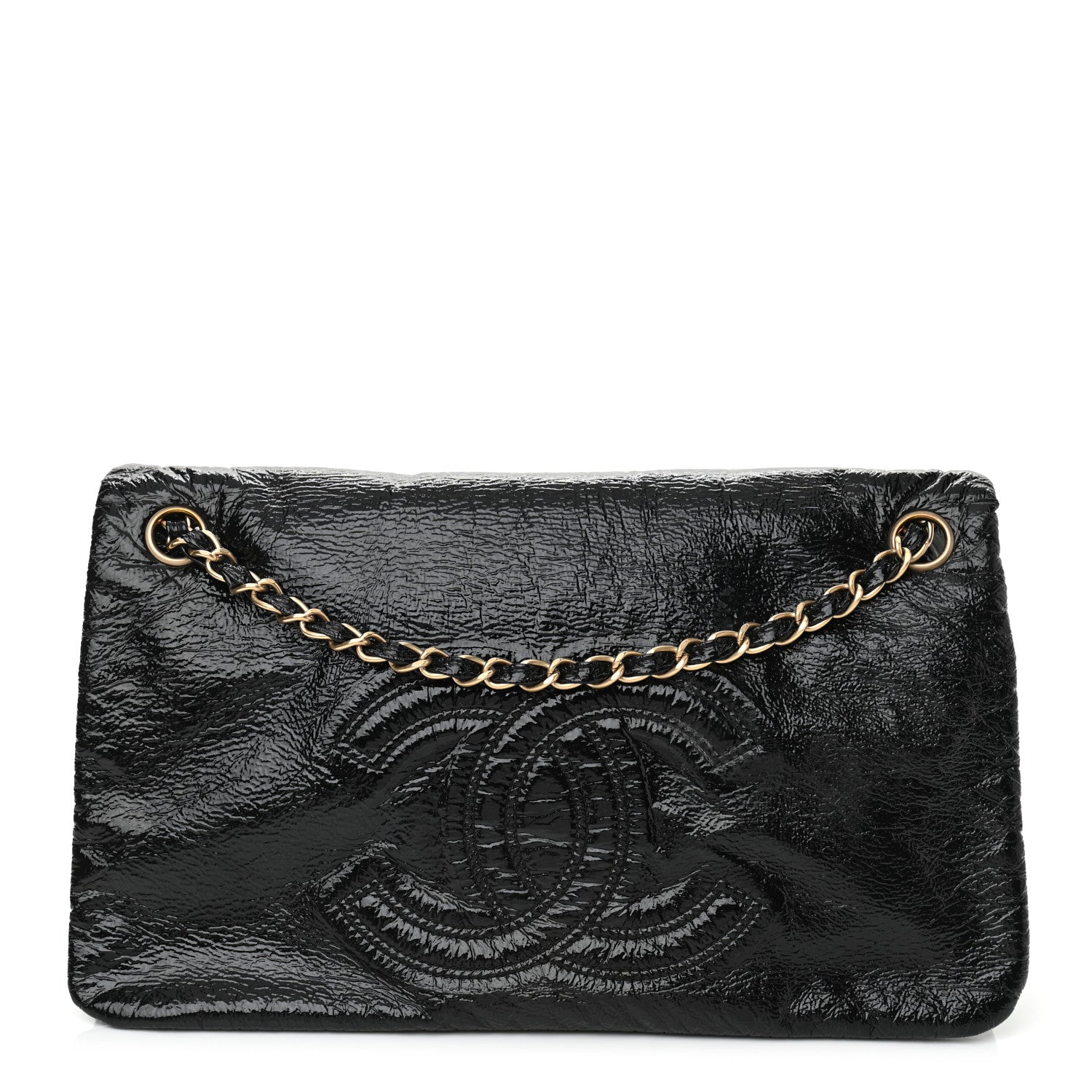 Chanel Vinyl Medium Rock and Chain Flap Black 1 of 11