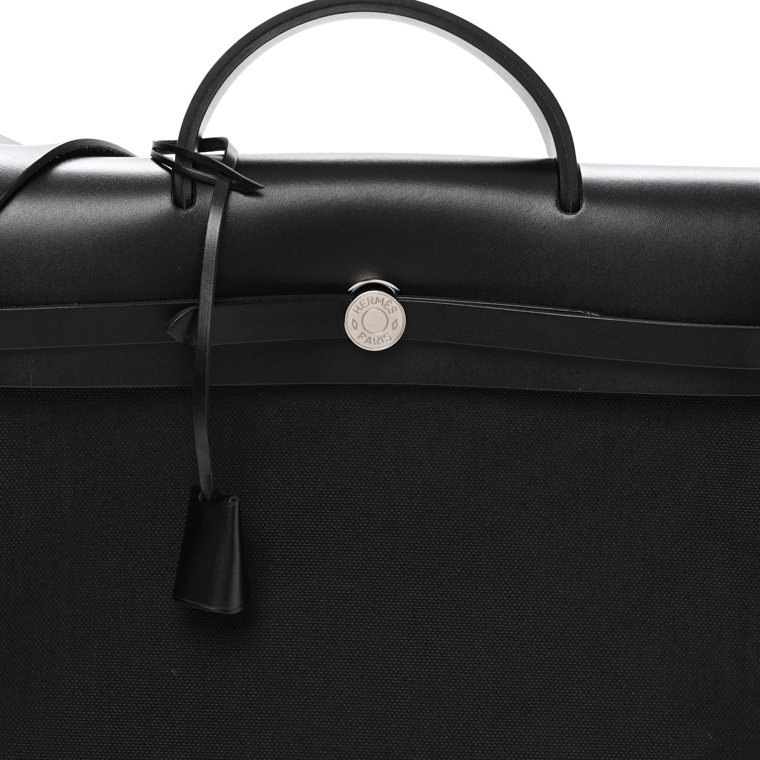 Hermes Toile Vache Hunter Herbag Messenger 39 Black 8 of 10