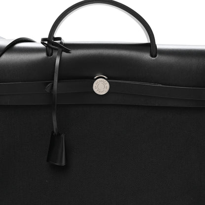 Hermes Toile Vache Hunter Herbag Messenger 39 Black 8 of 10