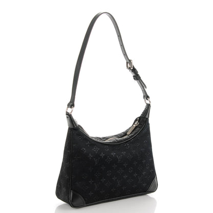 Louis Vuitton Satin Monogram Mini Boulogne Black 3 of 7