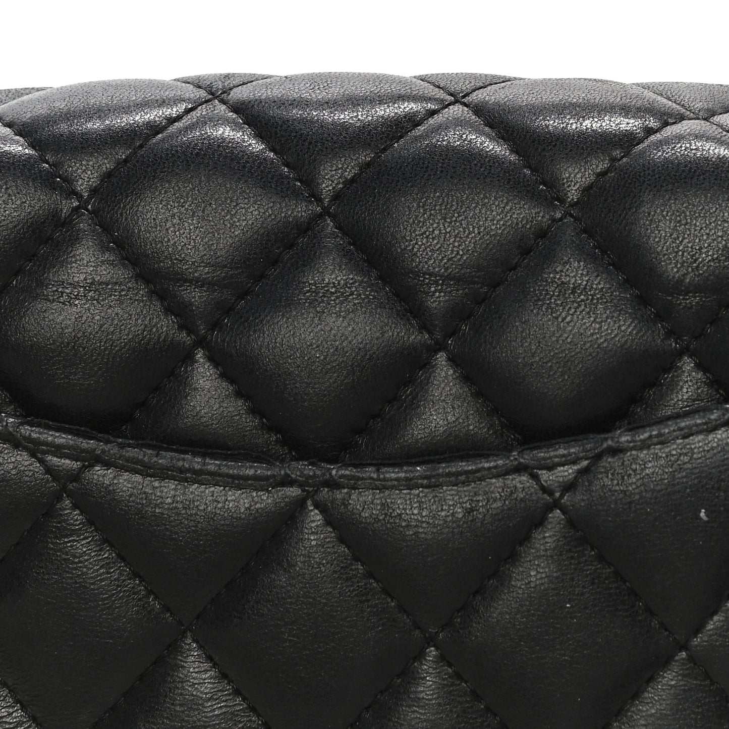 Lambskin Quilted Valentine Charms Mini Rectangular Flap Black