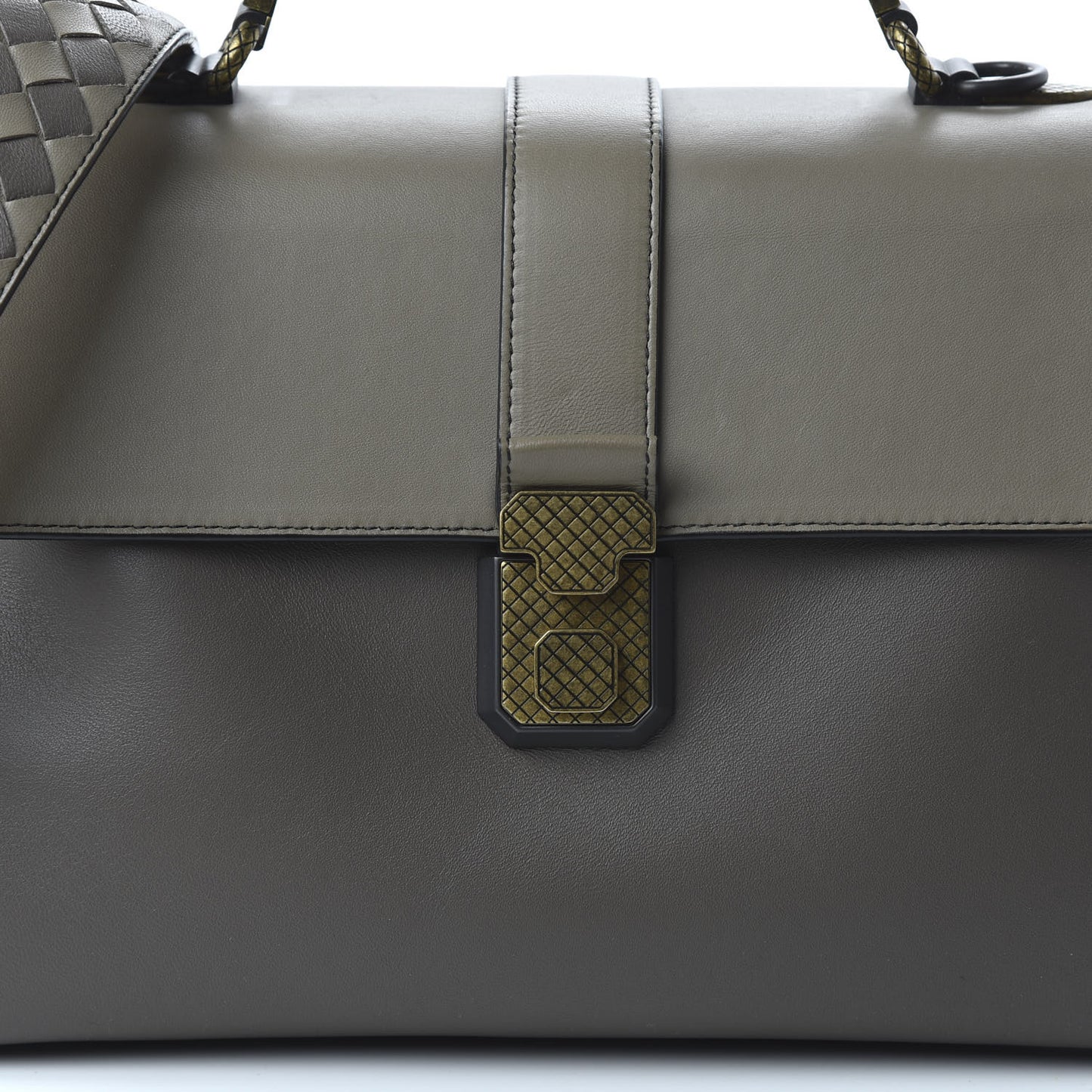 Nappa Multicolor Piazza Bag Steel New Cigar