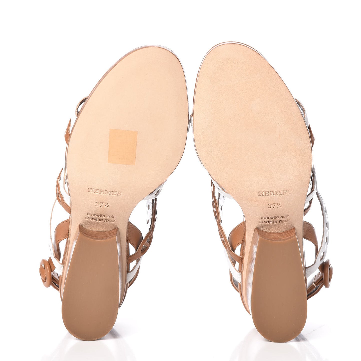 Calfskin Romanza Sandals 37.5 Palissandre White