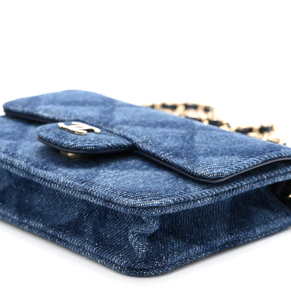Chanel Denim Printed Belt Bag Dark Blue 10 of 10