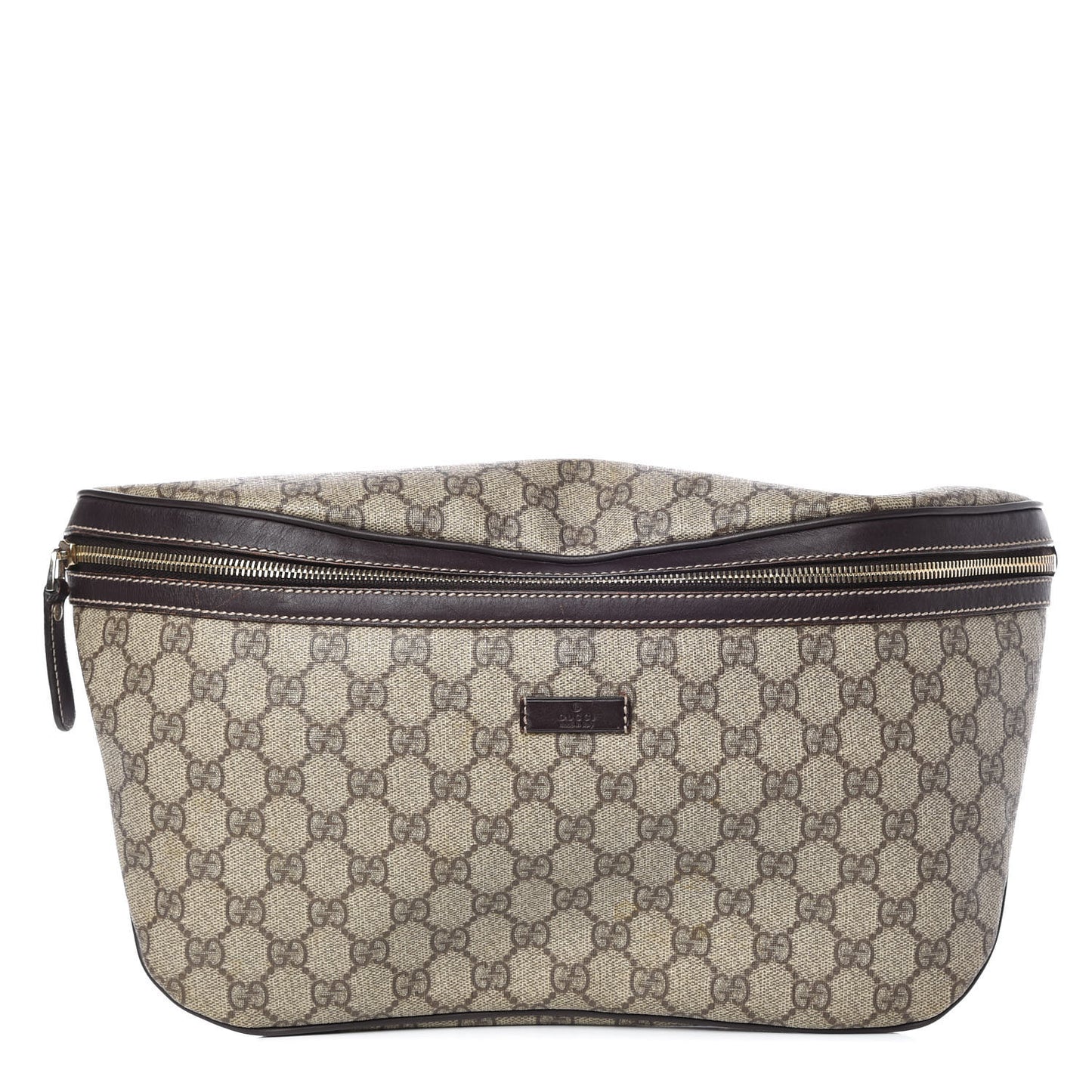 GG Supreme Monogram Belt Bag Dark Brown