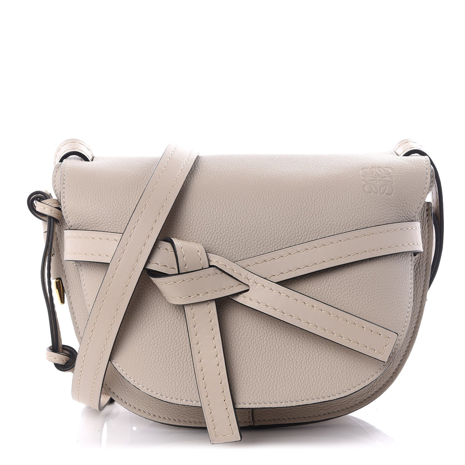 Loewe Grained Calfskin Small Gate Crossbody Bag Light Oat 1 of 8