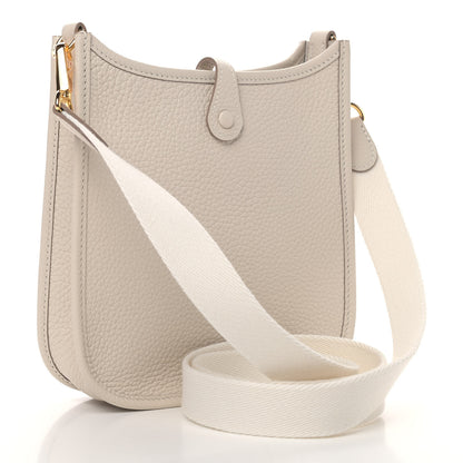 Hermes Taurillon Clemence Evelyne TPM Craie 2 of 4