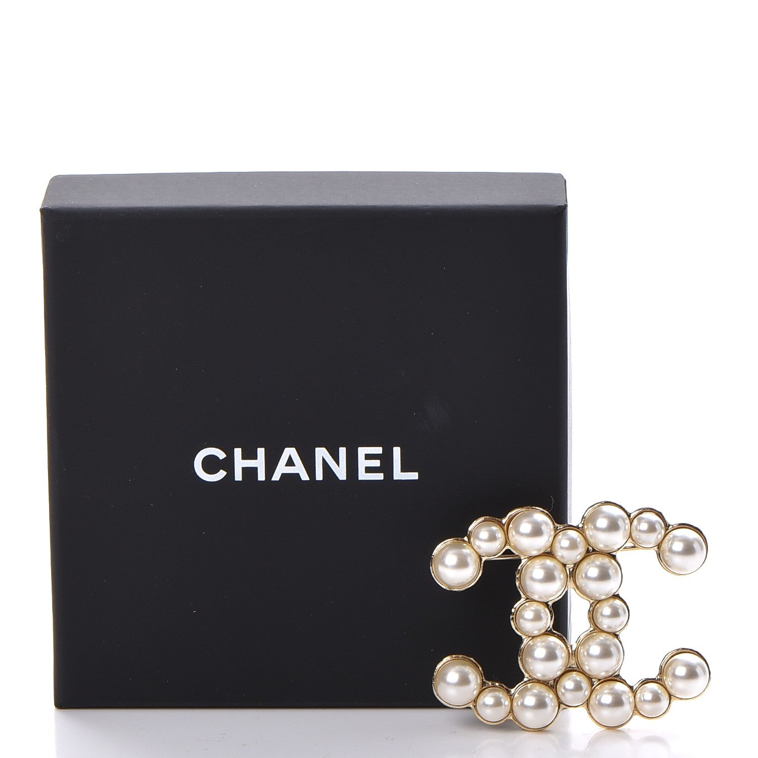 Chanel Pearl CC Brooch Gold Pearly White 6 of 6