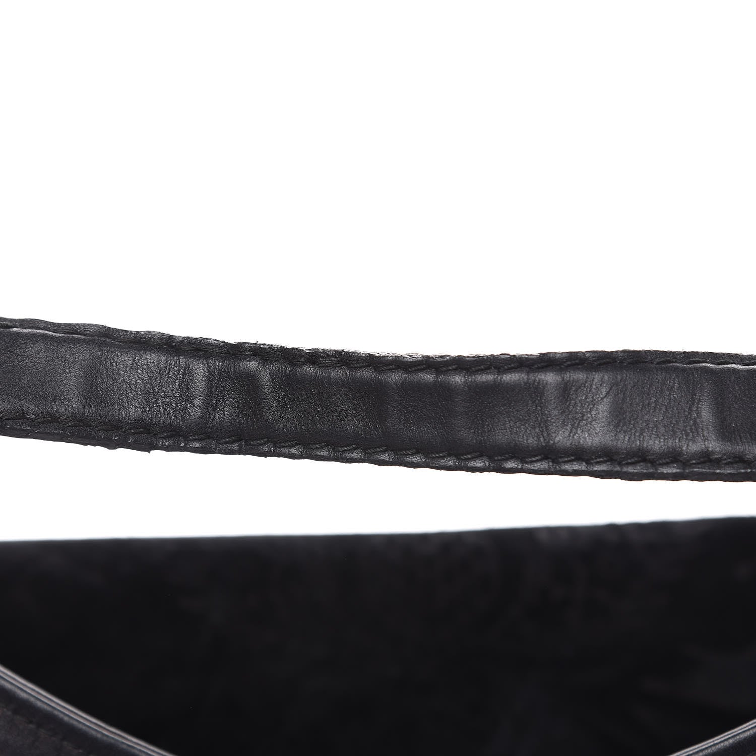 Gucci Nubuck Brocade Medium Soft Stirrup Shoulder Bag Black 18 of 18