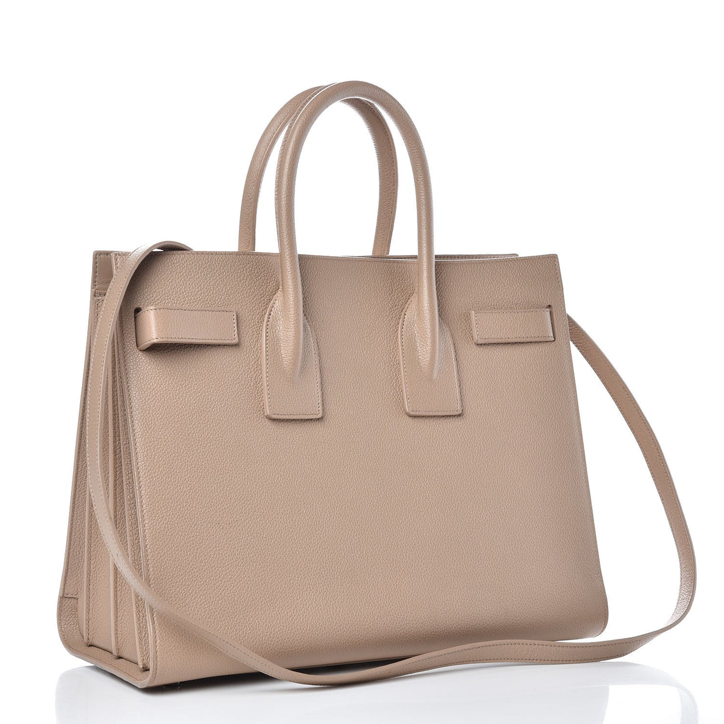 Grained Calfskin Small Sac De Jour Dark Beige