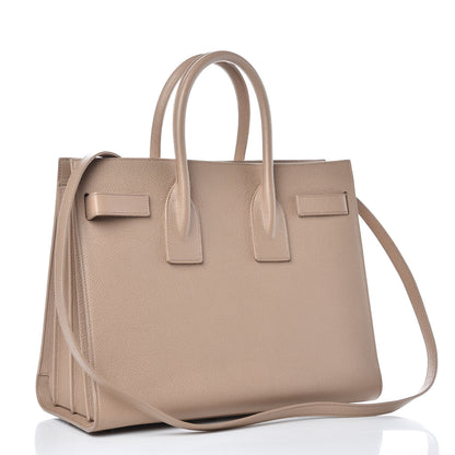 Saint Laurent Grained Calfskin Small Sac De Jour Dark Beige 3 of 13