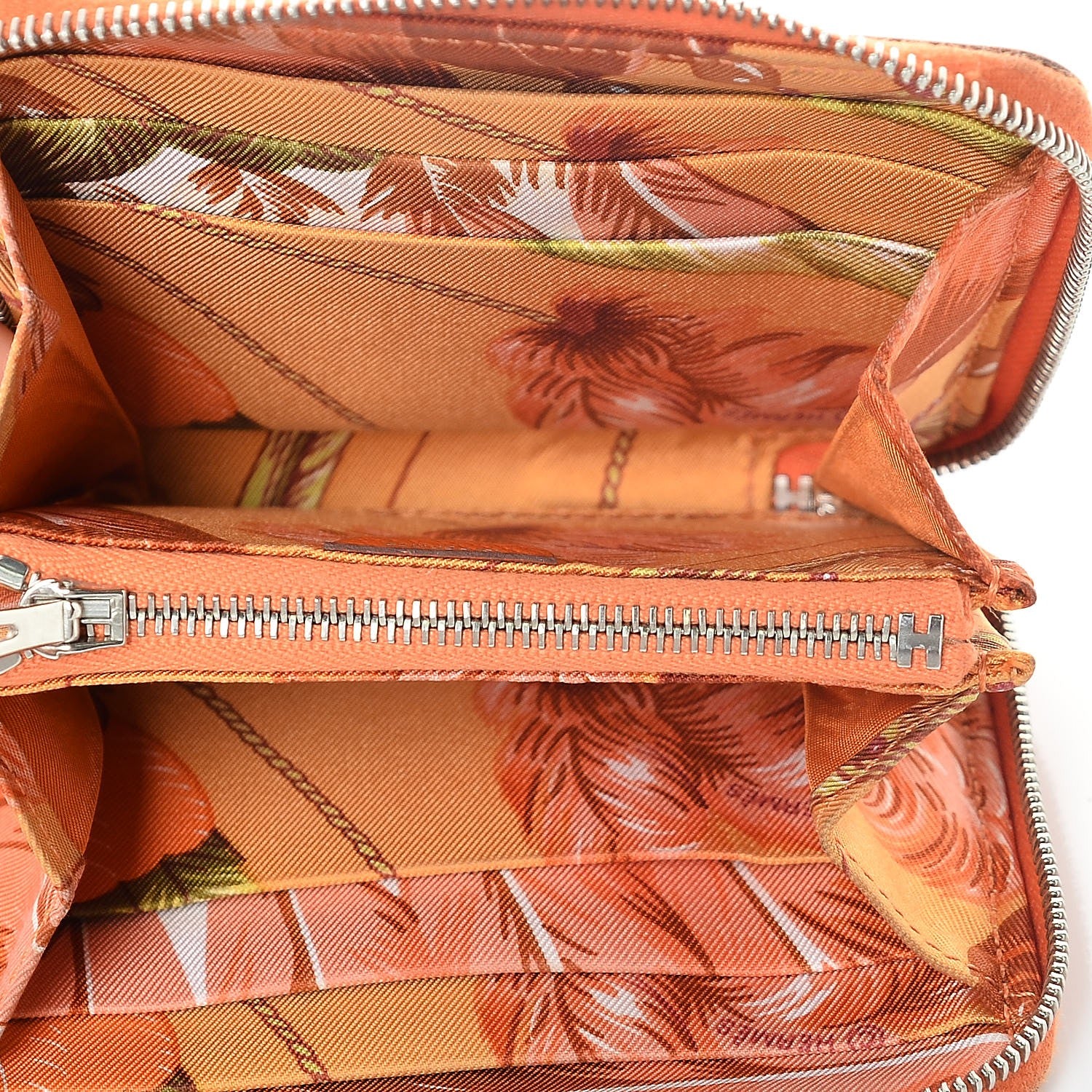 Hermes Epsom Silk'in Compact Wallet Orange 5 of 10