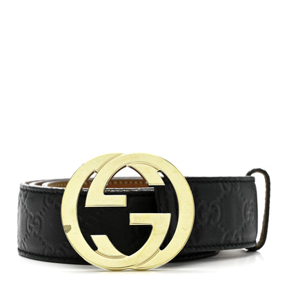 Gucci Guccissima Interlocking G 40mm Belt 85 34 Black 1 of 8